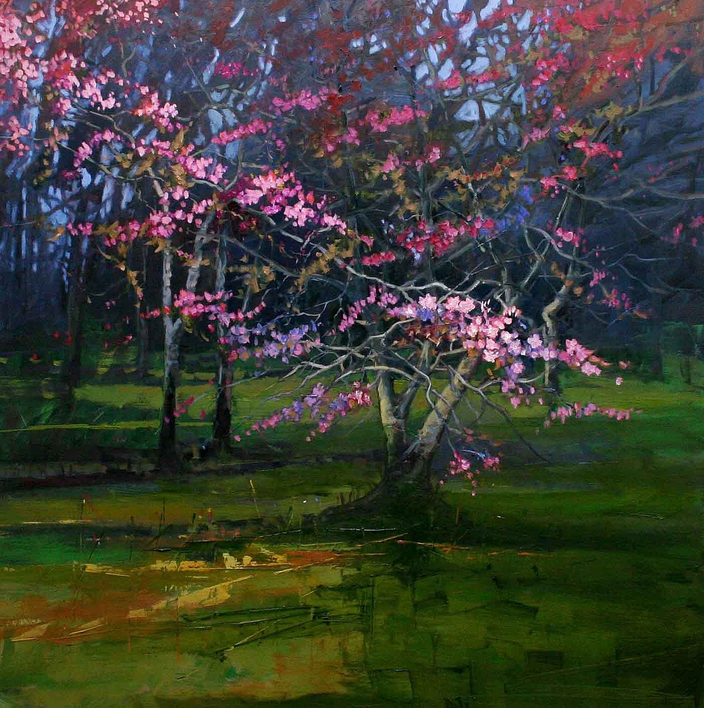 Kate Beagan - Cherry Blossoms on the Hill